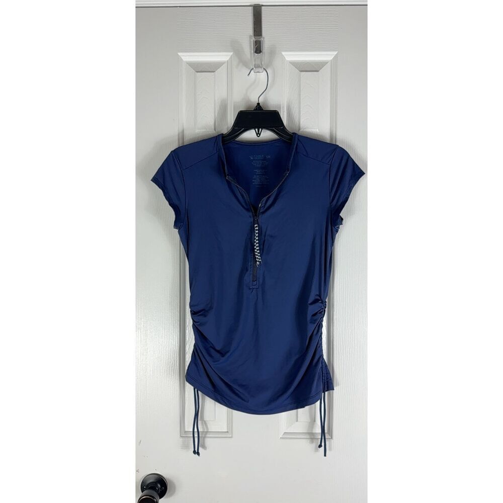 Carve Designs Navy Swim Rashguard Top Size Small